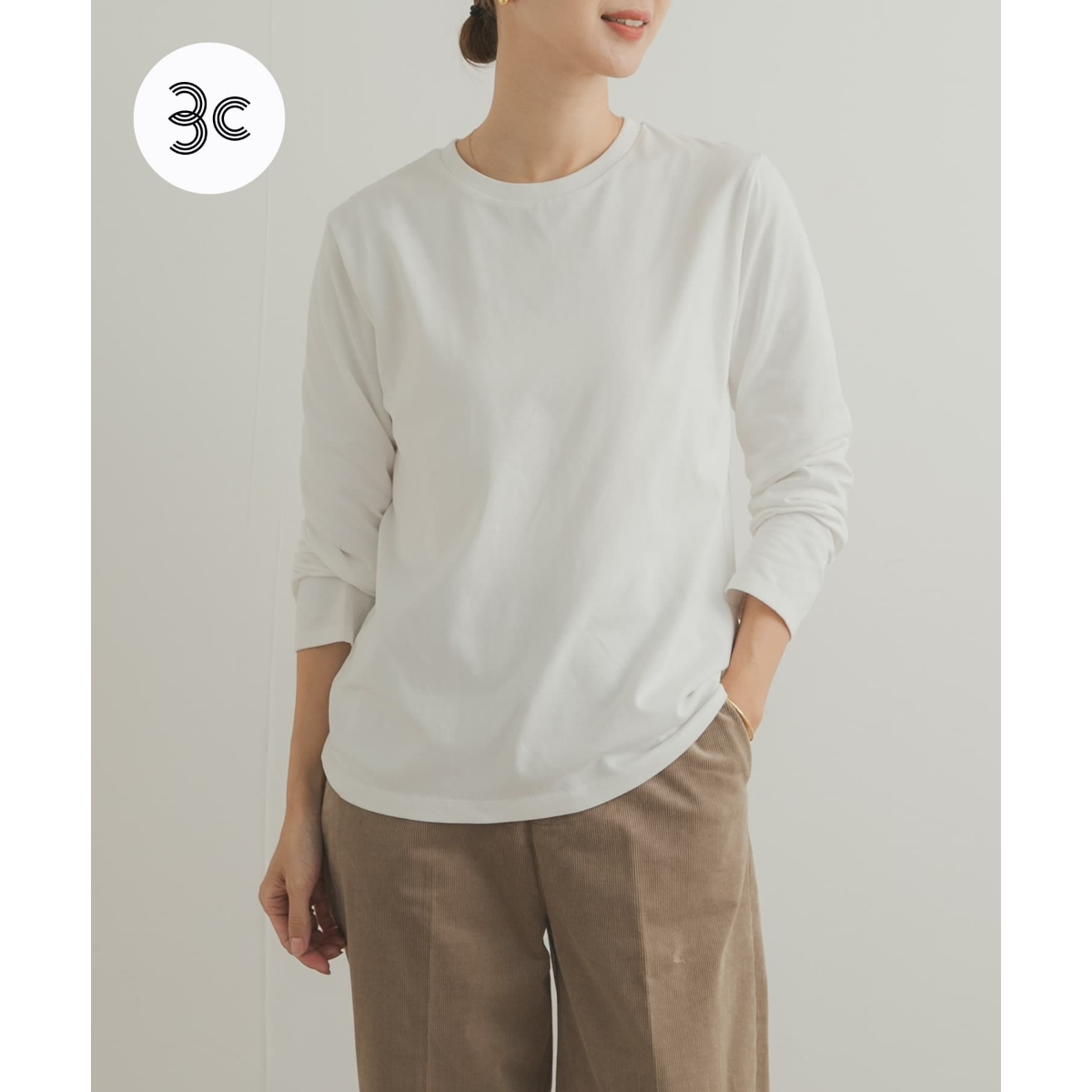GrowOrganic クルーネックロンTEE