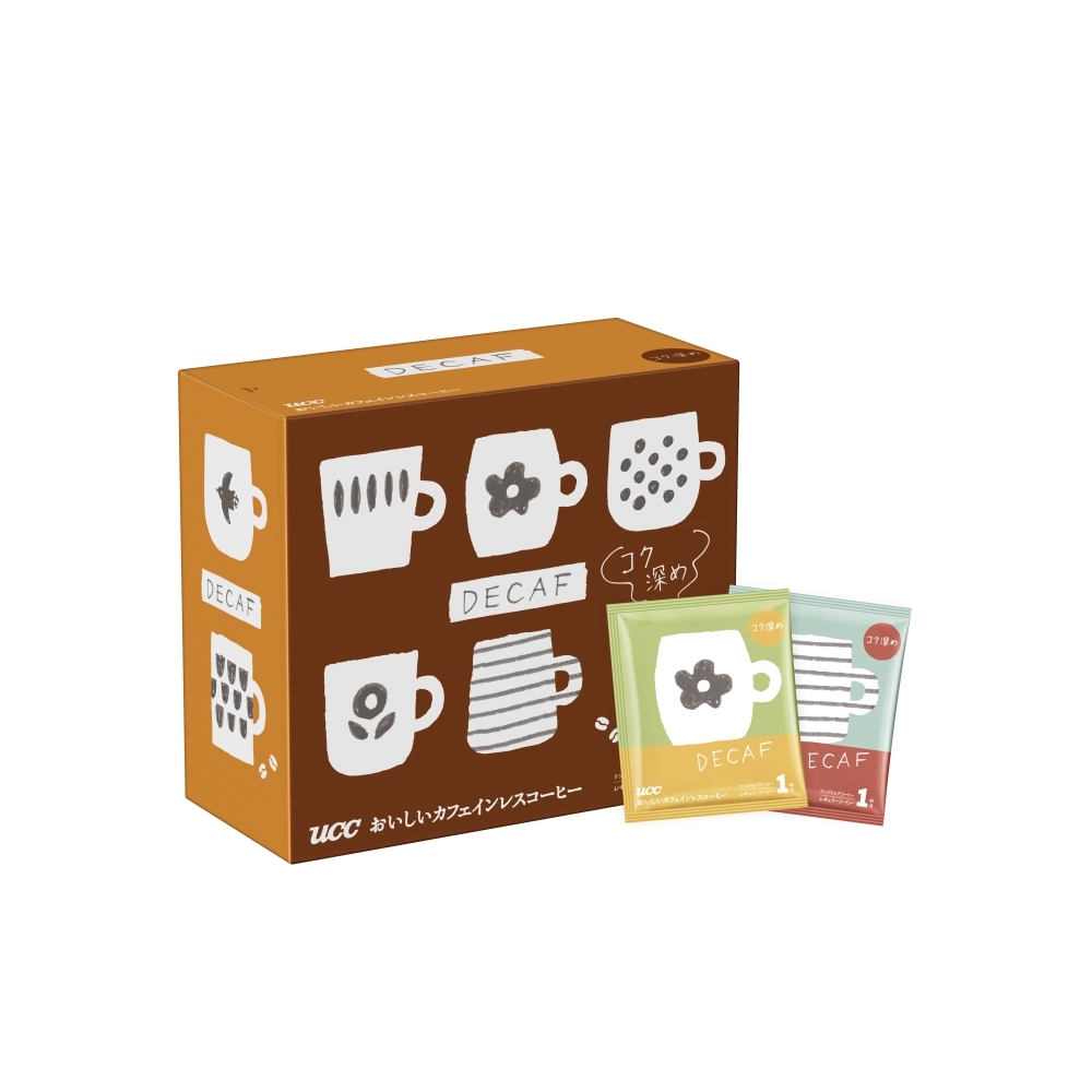 UCC上島珈琲　おいしいカフェインレスコーヒー　コク深め　1箱（50袋入）