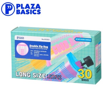 PLAZA BASICS ダブルジップバッグ ロング