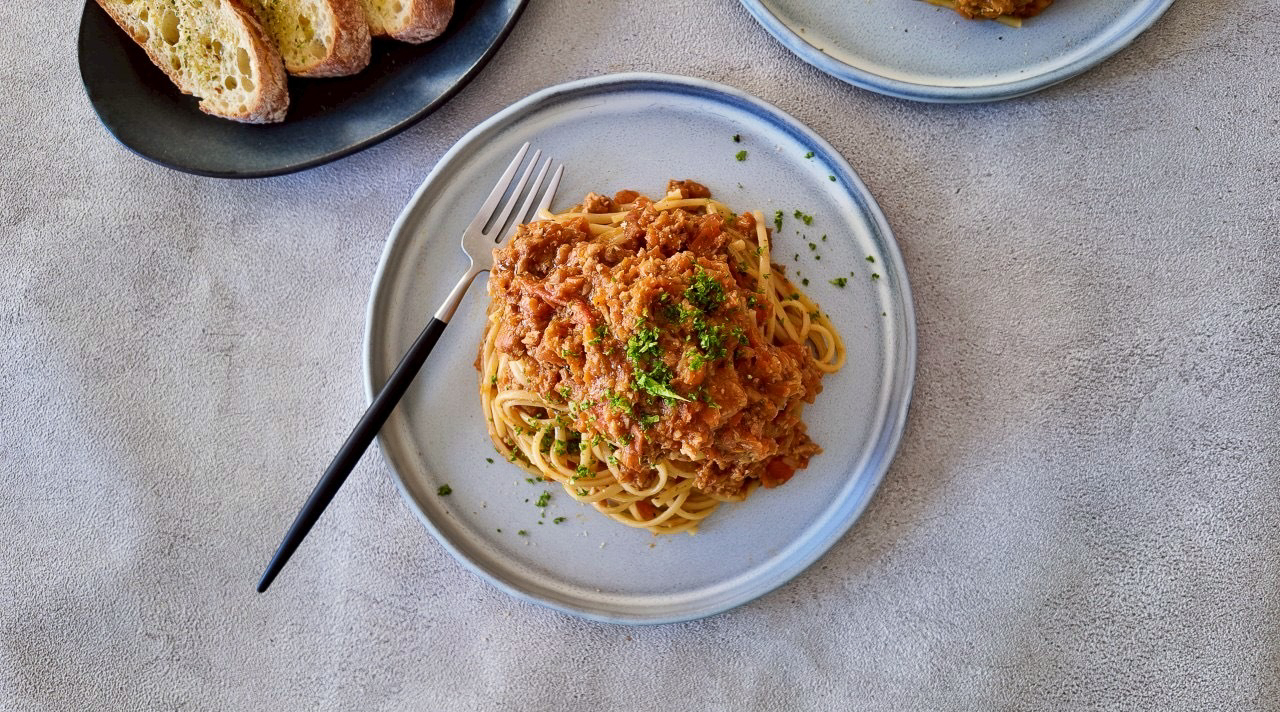 トマトのラグーパスタ