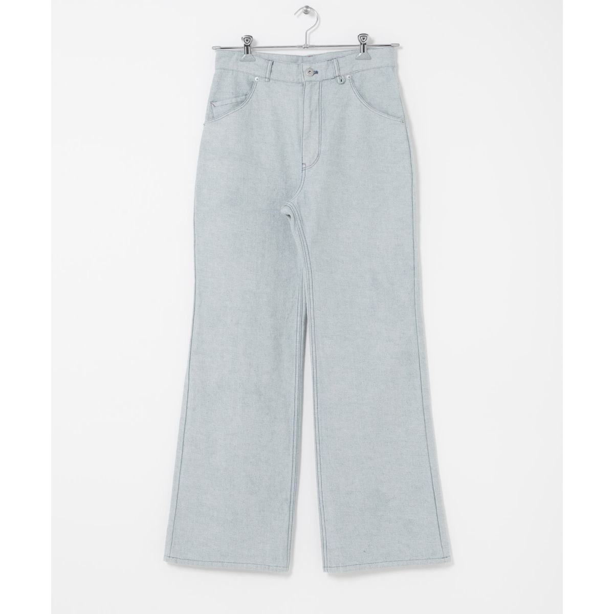 RE DENIM SEMI FLARE PANTS