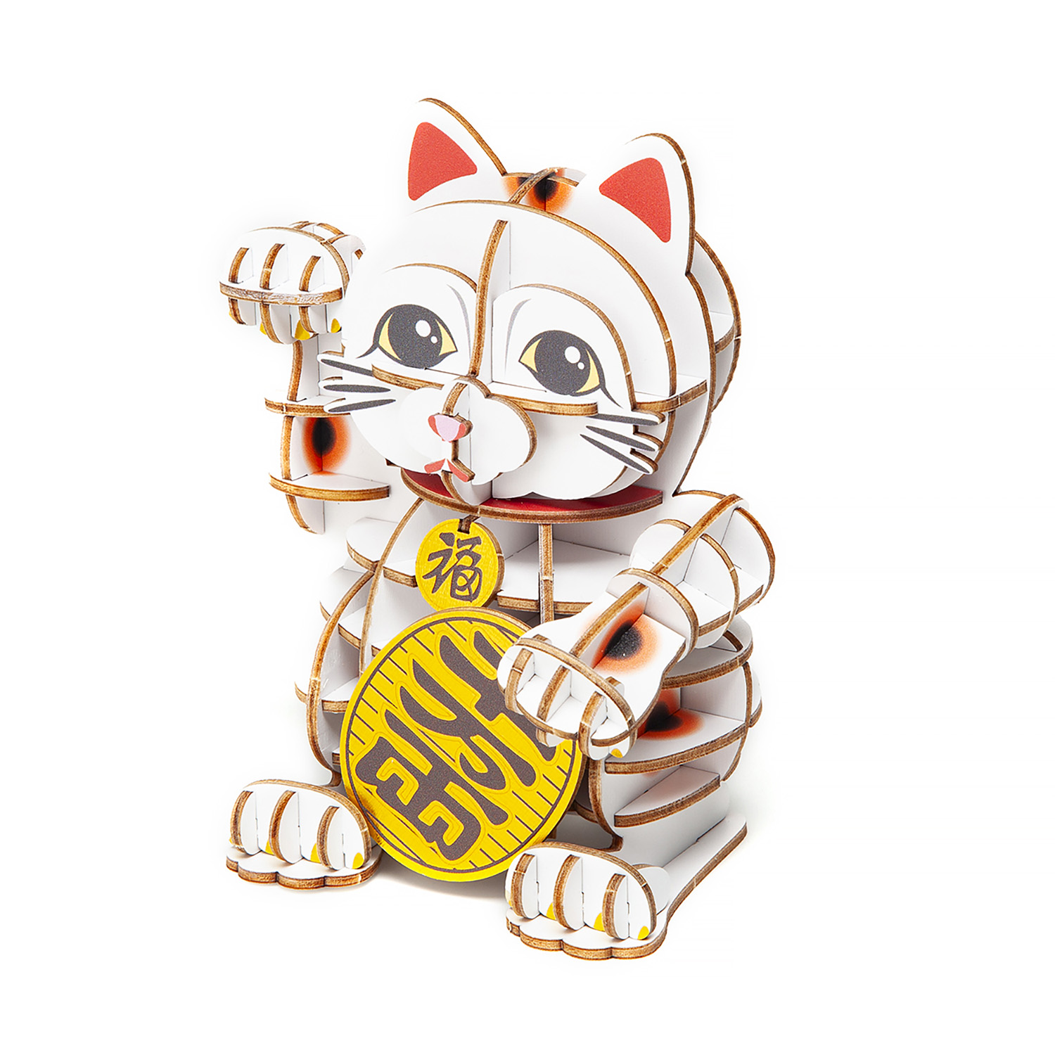 Wooden　Art　ki-gu-mi　招き猫カラーVer.