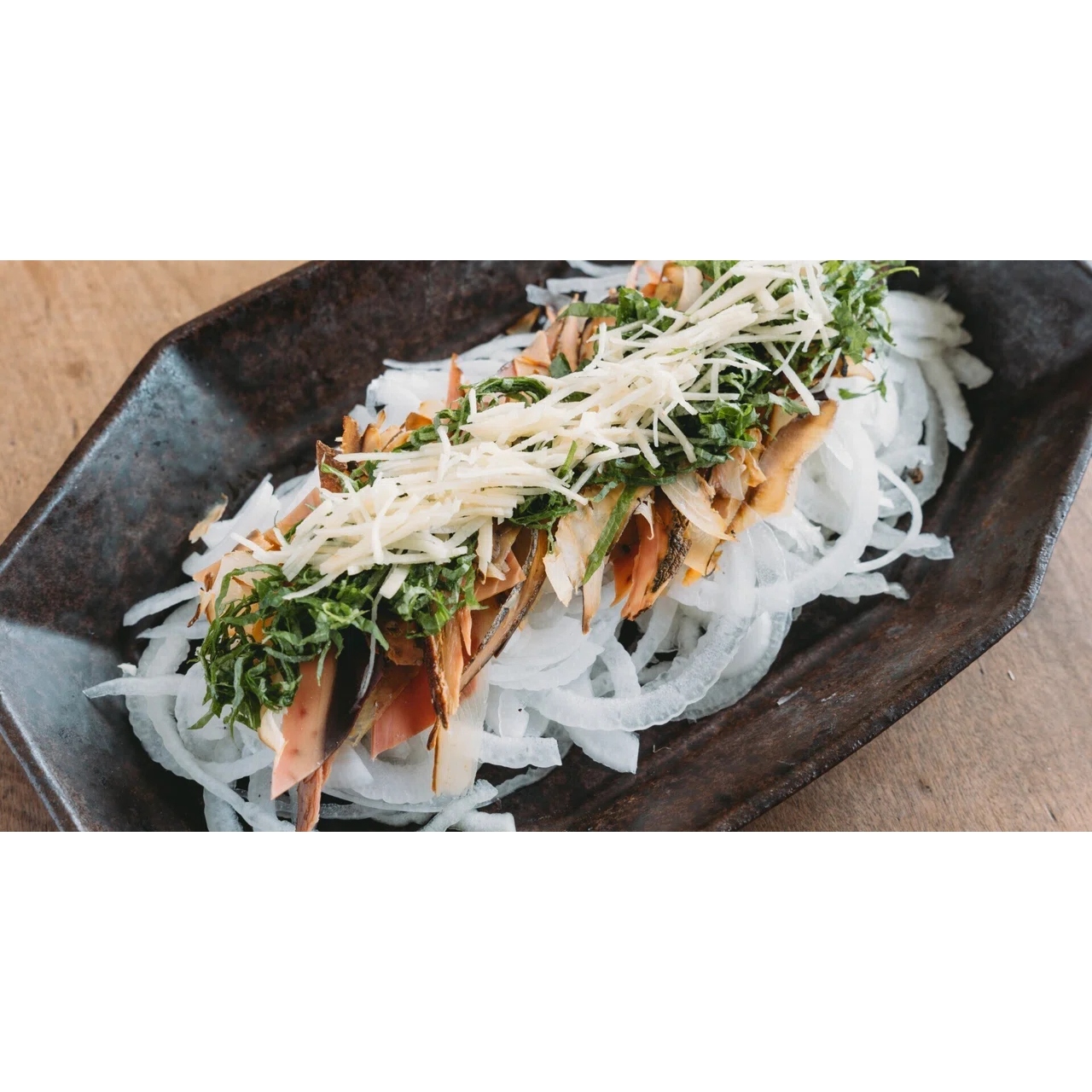 だしがらのたたき風とだしぽん酢（特撰削り節）